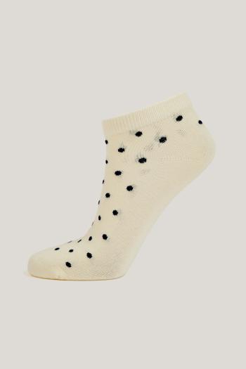 PONOŽKY GANT DOT ANKLE SOCKS EGGSHELL