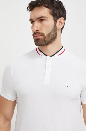 Polo tričko Tommy Hilfiger bílá barva, MW0MW34752