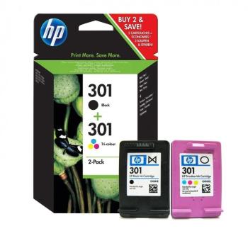 HP č.301 N9J72AE černá/barevná (black/color) originální cartridge