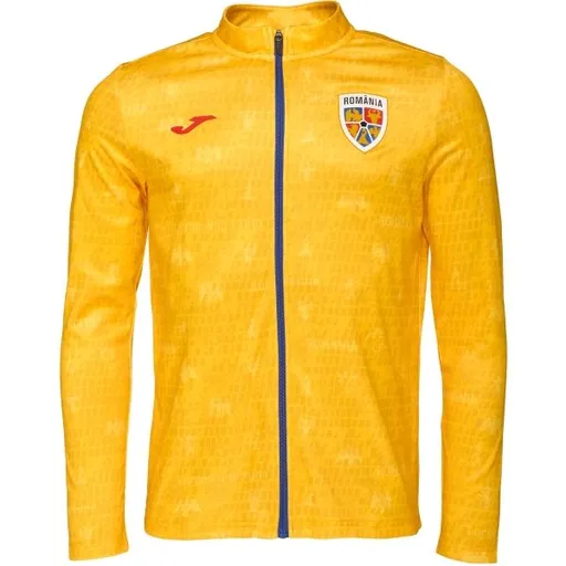 Joma FED. FUTBOL RUMANÍA PRE-GAME FULL ZIP SWEATSHIRT Pánská fotbalová mikina, žlutá, velikost