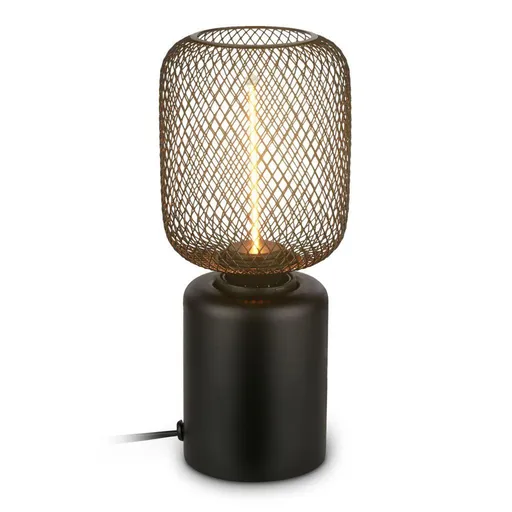 BRILONER Rist stolní lampička - s vypínačem, drátěné pletivo, E27 patice, černá 7583015