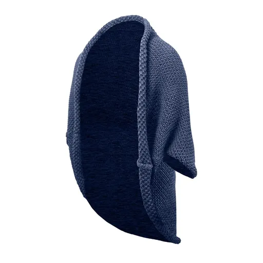 Bontis Pletený kardigan s variabilní délkou - Džínový melír | uni