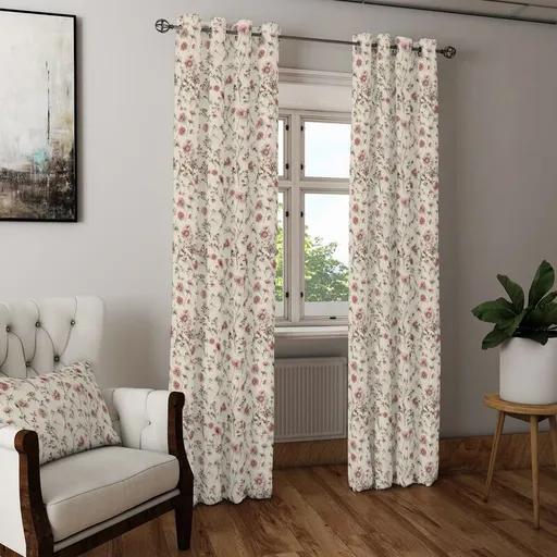 Dekorační látka nebo závěs, LINO Květinky růžové 150 cm 150 cm