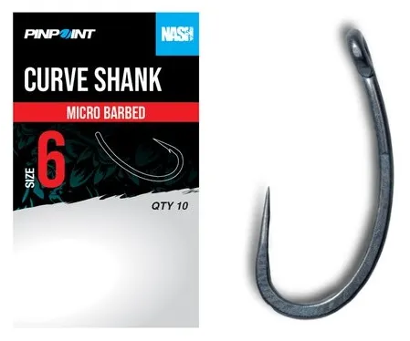 Nash háčky curve shank barbless 10 ks - velikost 6