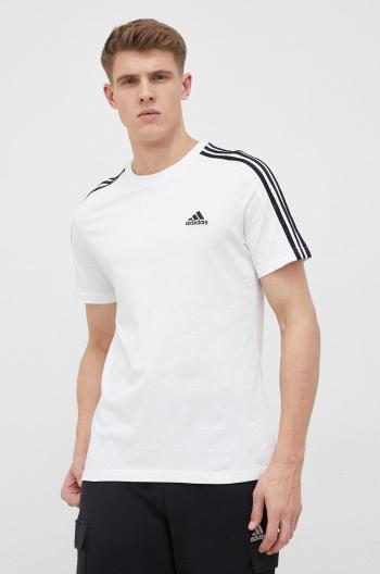 Bavlněné tričko adidas bílá barva, IC9336