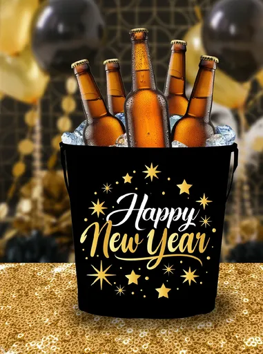 Guirca Kovová nádoba na chlazení sektu - Happy New Year 19 x 23 cm