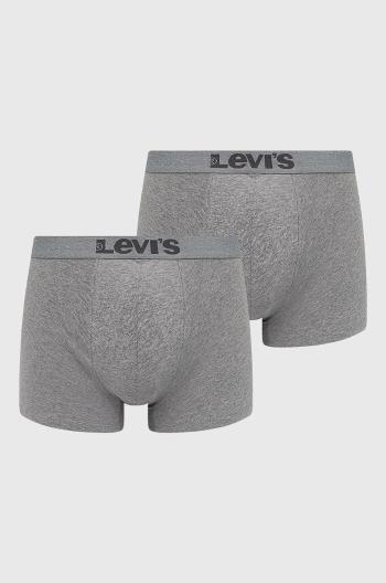 Boxerky Levi's ( 2-pak) pánské, šedá barva