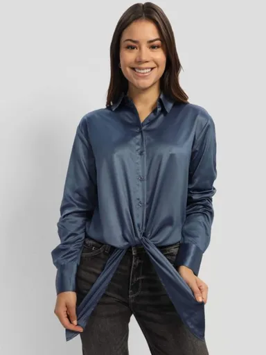 Guess dámská modrá košile W3RH04WF520 L