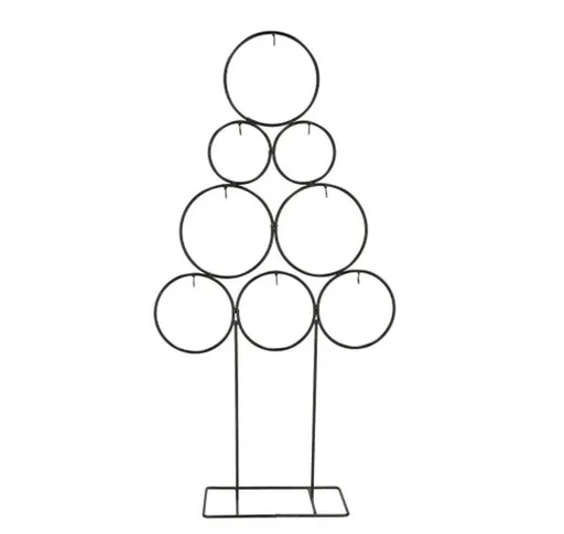 Černý kovový stojan ve tvaru stromku na vánoční ozdoby - 39*12*78 cm daan kromhout