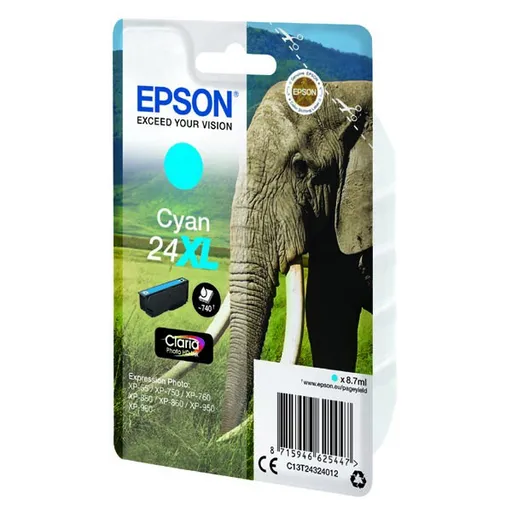 EPSON T2432 (C13T24324012) - originální cartridge, azurová, 8,7ml