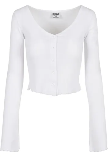 Urban Classics Ladies Cropped Rib Cardigan white - XL