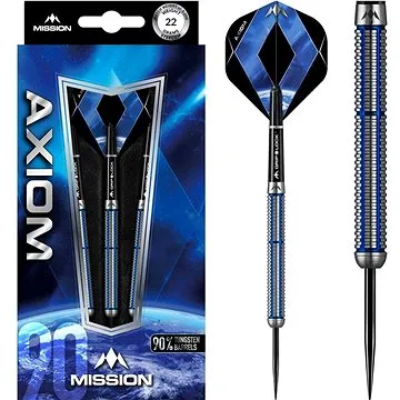 Šipky Mission steel Axiom M2 22g, blue, 90% wolfram (18011)