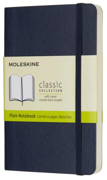 Moleskine - zápisník měkký, čistý, modrý S