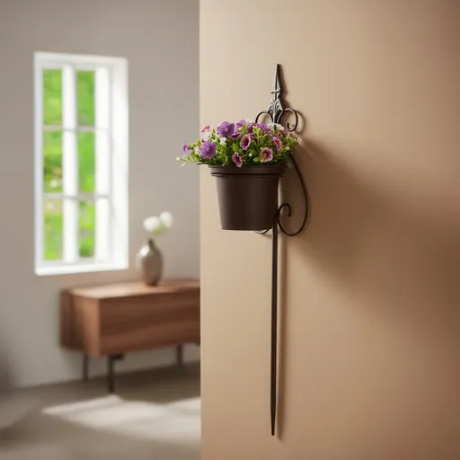 Kovový závěsný držák na květináč