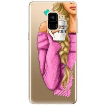 iSaprio My Coffe and Blond Girl pro Samsung Galaxy A8 2018 (coffblon-TPU2-A8-2018)