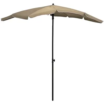 Zahradní slunečník s tyčí 200 x 130 cm taupe (315554)