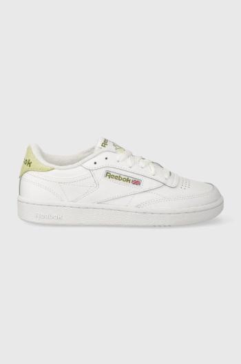 Kožené sneakers boty Reebok Club C 85 bílá barva