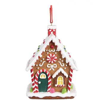 Závěsná ozdoba perníková chaloupka Gingerbread House - 7*5*9 cm 6PR4255