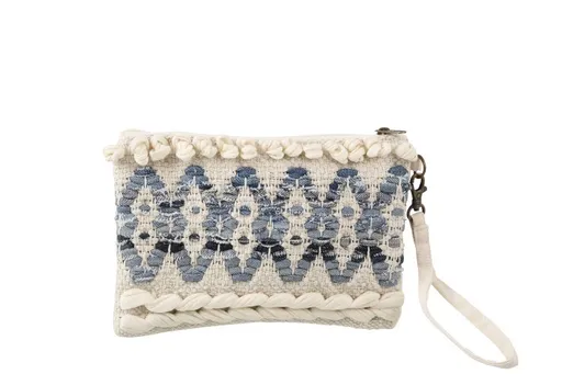 Modro-krémová kabelka do ruky Denim - 25*17cm 94932