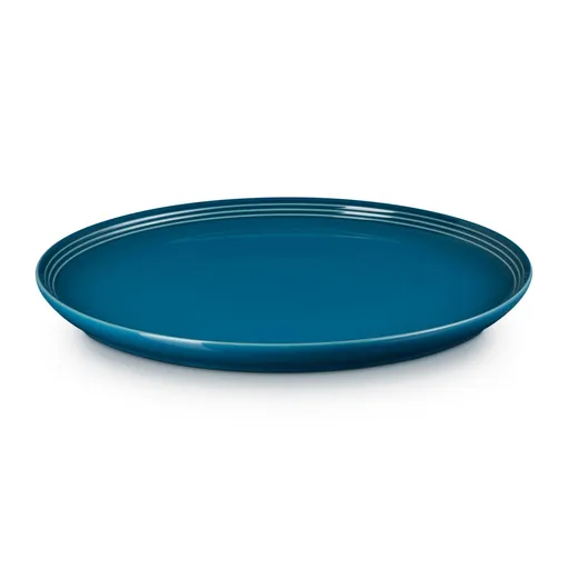 Jídelní talíř COUPE 27 cm, DEEP TEAL, kamenina, Le Creuset