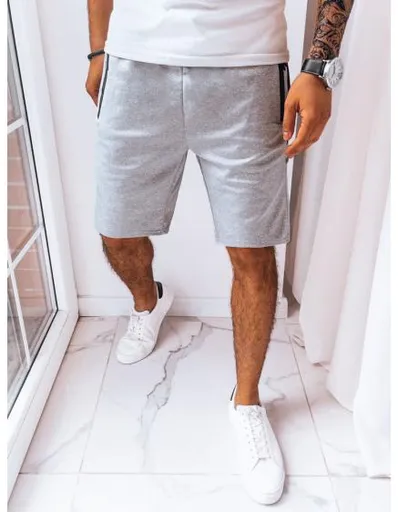 Pánské teplákové šortky KITA světle šedé