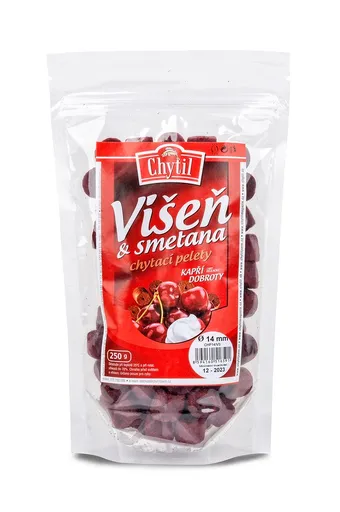 Chytil Chytací pelety s dírou 250g - Višeň  Smetana 20mm,Chytil Chytací pelety s dírou 250g - Višeň  Smetana 20mm
