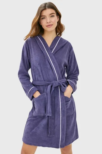 Dámský krátký župan LUISA XL Fialová