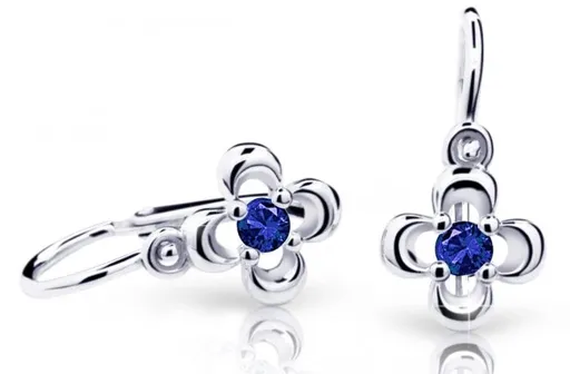 Cutie Jewellery Dětské náušnice z bílého zlata C2013-10-X-2 modrá
