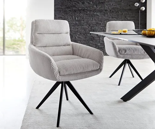 Otočná židle Abelia-Flex křížová podnož hranatá černá manšestr