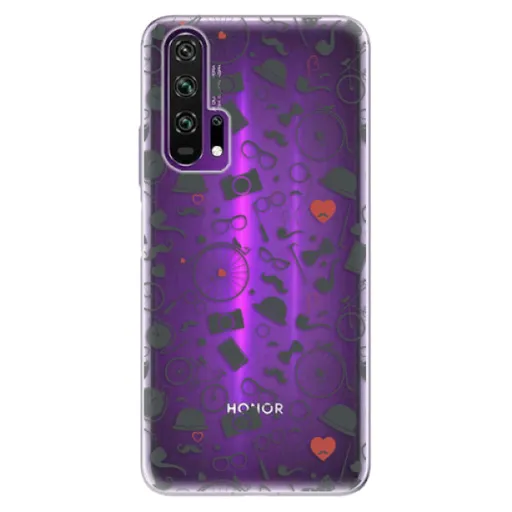 Odolné silikonové pouzdro iSaprio - Vintage Pattern 01 - black - Honor 20 Pro