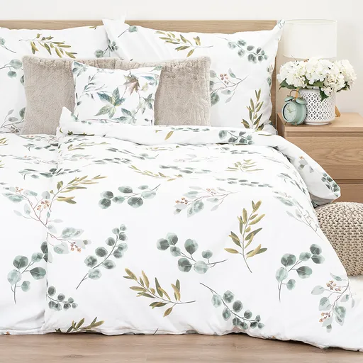 4Home Bavlněné povlečení Eukalyptus, 140 x 200 cm, 70 x 90 cm