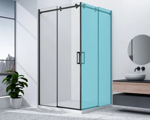 GELCO DRAGON BLACK posuvné dveře pro rohový vstup 1000 čiré sklo, GD4210B GD4210B