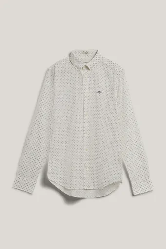 KOŠILE GANT SLIM MICRO PRINT SHIRT EGGSHELL