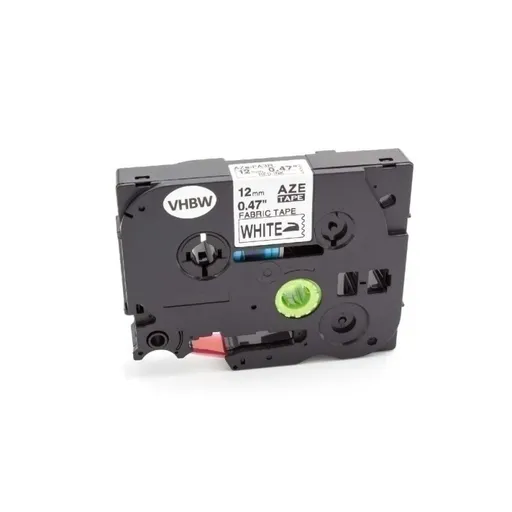 Kompatibilní páska s Brother TZe-FA3R, 12mm x 3m, červený tisk / bílý podklad, zažehlovací