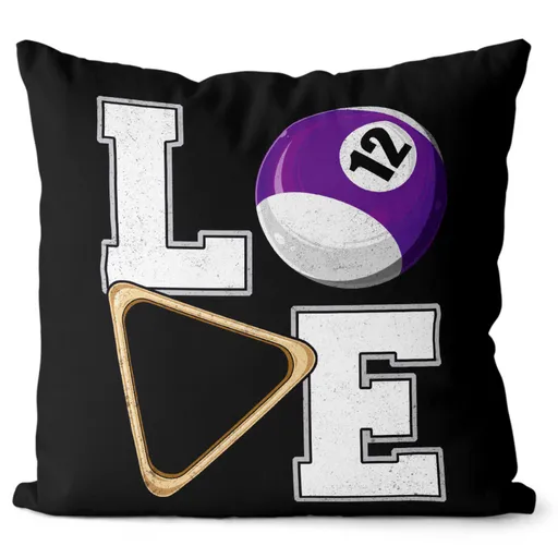 Polštář Love Billiard (Velikost: 55 x 55 cm)