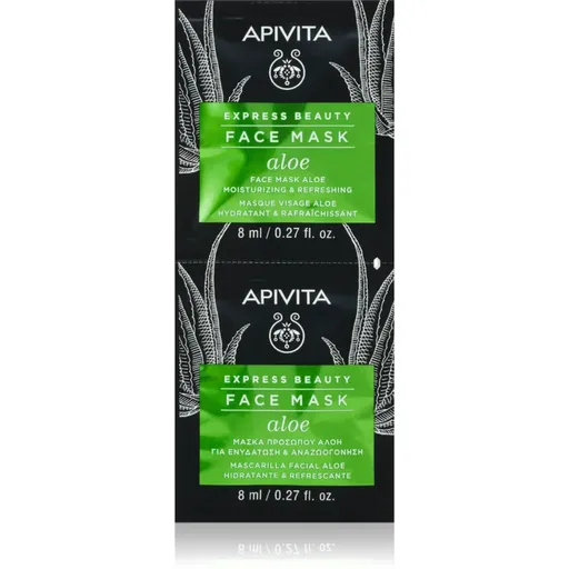 Apivita Express Beauty Moisturizing Face mask Aloe osvěžující hydratační maska na obličej 2x8 ml