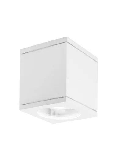 NOVA LUCE venkovní stropní svítidlo CERISE bílý litý hliník a skleněný difuzor GU10 1x7W IP54 220-240V bez žárovky 9040022