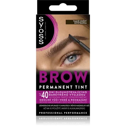 Syoss Brow Tint barva na obočí odstín Tmavě hnědá 10 ml