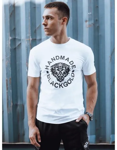 Pánské tričko s potiskem LEMAR bílé