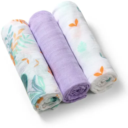 BabyOno Take Care Natural Bamboo Diapers látkové pleny Purple 3 ks