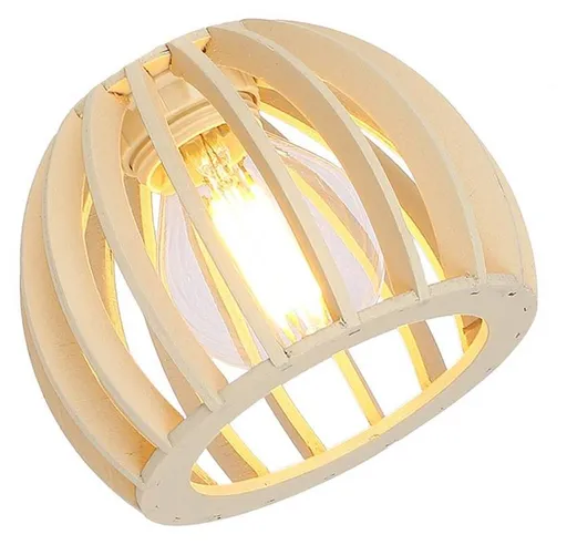 Béžové dřevěné stínidlo E14 Atarri