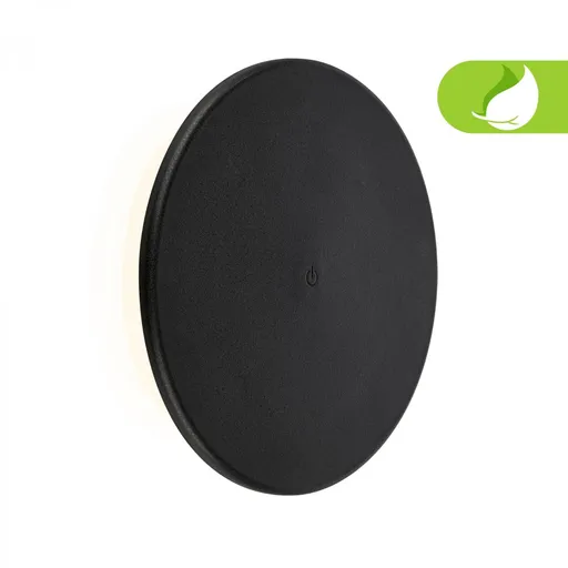 BRILONER Aurora LED nástěnné svítidlo nabíjecí, IP54, stmívatelné, dotykový vypínač, černé 3806015