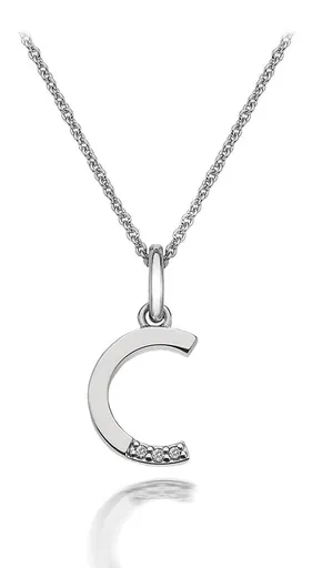 Hot Diamonds Náhrdelník Hot Diamonds Micro C Clasic DP403 (řetízek, přívěsek)