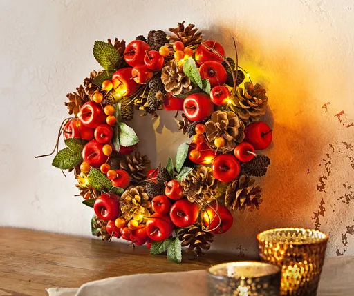 LED dekorační věnec Podzim