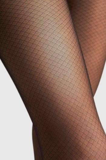 Čierne vzorované pančuchy Martina 20 den