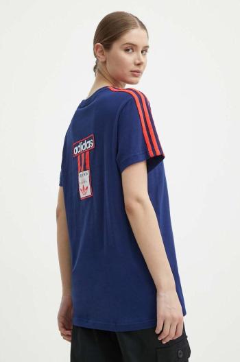 Bavlněné tričko adidas Originals tmavomodrá barva, IU2476