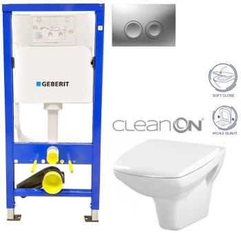 Geberit Duofix tlačítko DELTA21 matné WC CERSANIT CARINA + SEDÁTKO 458.103.00.1 21MA CA2