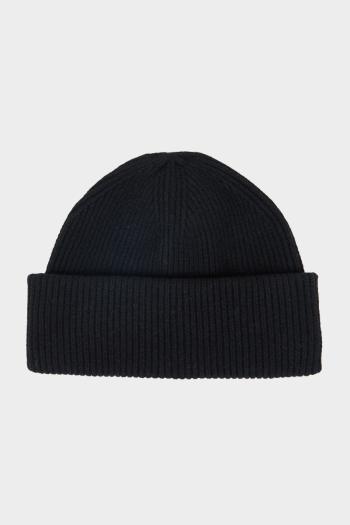 ČEPICE GANT WOOL RIBBED BEANIE BLACK