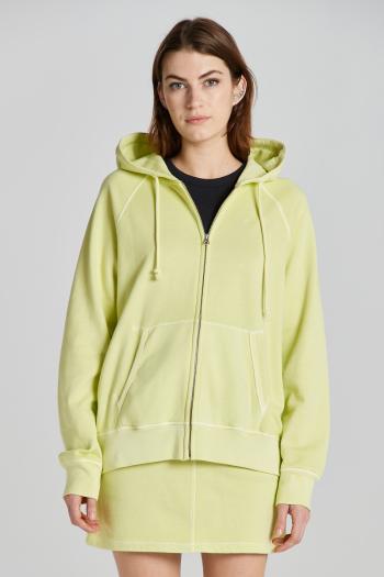 MIKINA GANT REL SUNFADED ZIP HOODIE PASTEL LIME