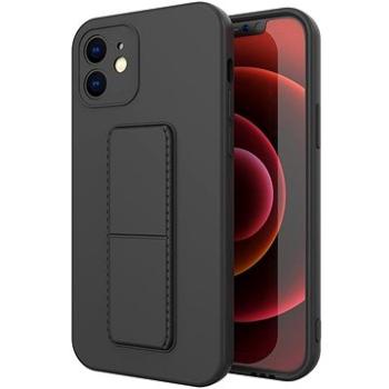 Kickstand silikonový kryt na iPhone XS Max, černý (WOZ39851)